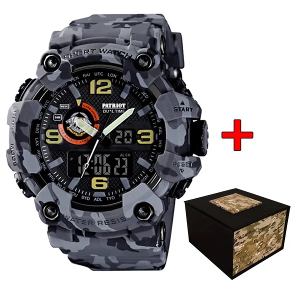 Часы наручные Patriot 002CMGYSSO ССО Серый камуфляж + Коробка фото 1