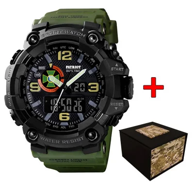 Часы наручные Patriot 002AGDPS ДПС Зеленые + Коробка