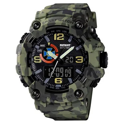 Часы наручные Patriot 002CMGRSBU СБУ Зеленый камуфляж + Коробка