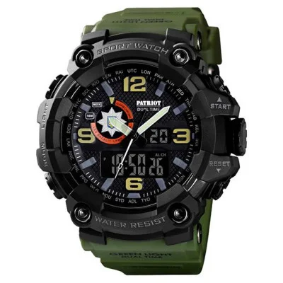 Часы наручные Patriot 002AGPO Полиция Зеленые + Коробка