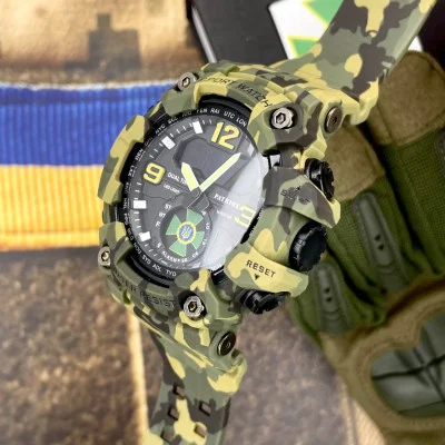 Часы наручные Patriot 003CMGRDPS ДПС Зеленый камуфляж + Коробка.