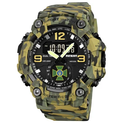 Часы наручные Patriot 003CMGRDPS ДПС Зеленый камуфляж + Коробка.