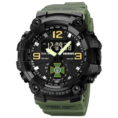 Часы наручные Patriot 003AGDPS ДПС Зеленые + Коробка.