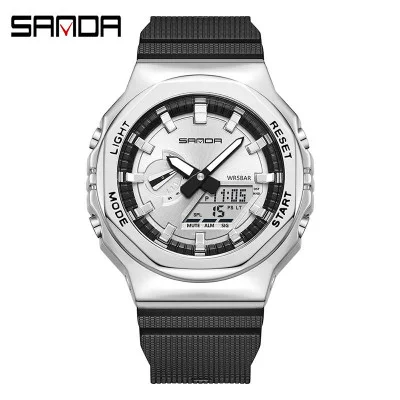 Чоловічий годинник Sanda 3167 Silver