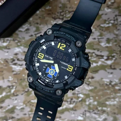 Часы наручные Patriot 003BKSBU СБУ Черные + Коробка.