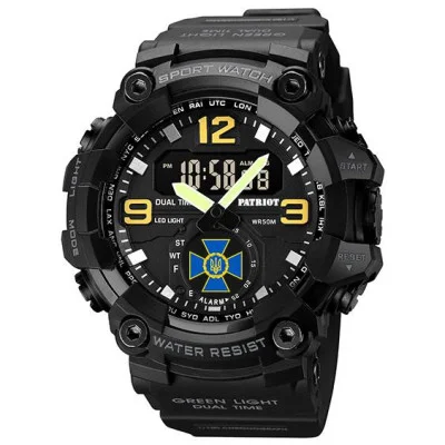 Часы наручные Patriot 003BKSBU СБУ Черные + Коробка.
