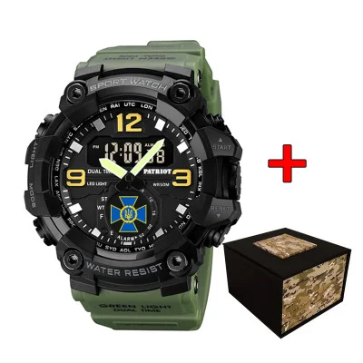 Часы наручные Patriot 003AGSBU СБУ Зеленые + Коробка
