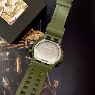 Patriot 003CMGRUASI Тризуб срібло Зелений камуфляж + Коробка.