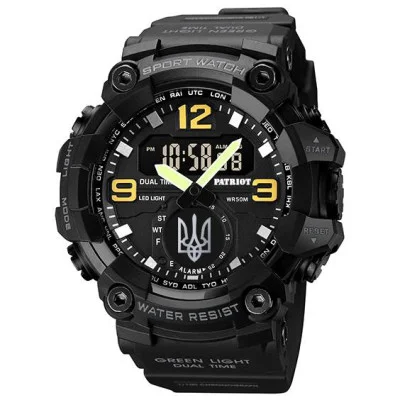 Часы наручные Patriot 003BKUASI Тризуб серебро Черные