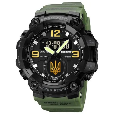 Часы наручные Patriot 003AGUAGD Трезубец золото Зеленые + Коробка.