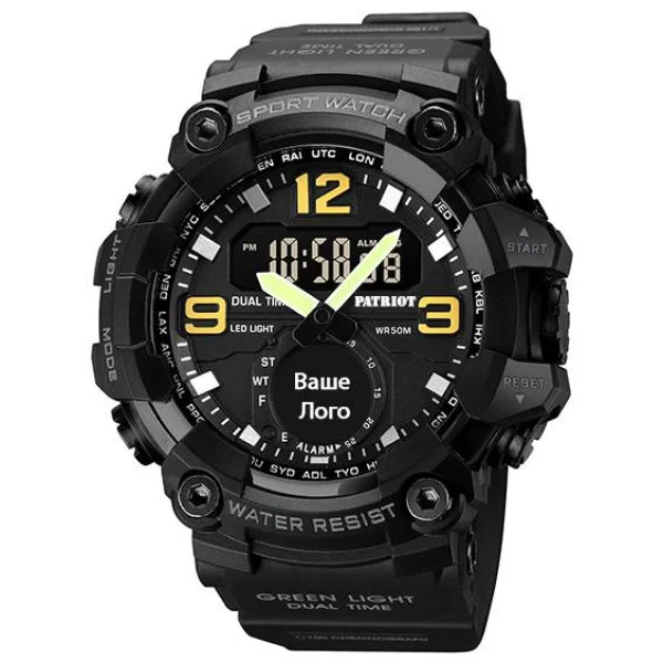Часы наручные Patriot 003BK Ваше лого Черные + Коробка фото 3