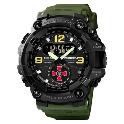 Часы наручные Patriot 004AGSU ВСУ Зеленые + Коробка.