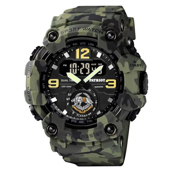 Часы наручные Patriot 004CMGRSSO ССО Зеленый камуфляж + Коробка. фото 6