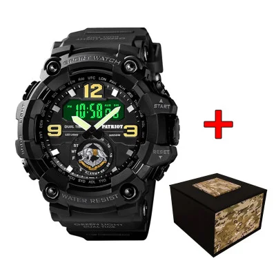 Часы наручные Patriot 004BKSSO ССО Черные + Коробка
