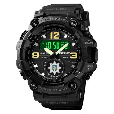 Часы наручные Patriot 004BKTPO Полиция Черные + Коробка.