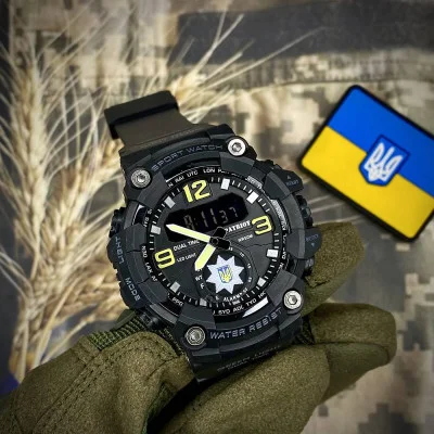 Часы наручные Patriot 004BKTPO Полиция Черные + Коробка.