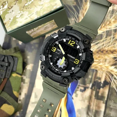 Часы наручные Patriot 004AGTPO Полиция Зеленые + Коробка