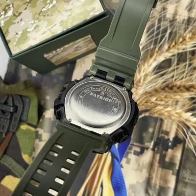 Часы наручные Patriot 004AGTPO Полиция Зеленые + Коробка