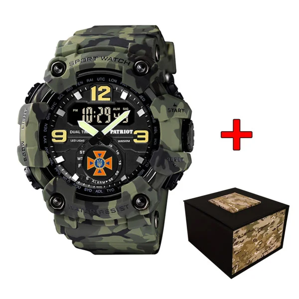 Годинник наручний Patriot 004CMGRDSNS ДСНС Зелений камуфляж + Коробка. фото 1