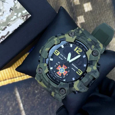 Часы наручные Patriot 004CMGRDSNS ДСНС Зеленый камуфляж + Коробка.