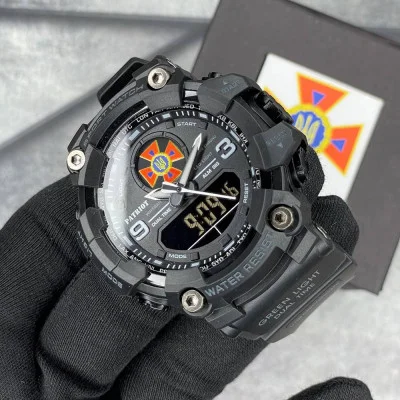 Часы наручные Patriot 004BKDSNS ДСНС Черные + Коробка.