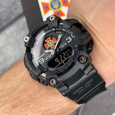 Часы наручные Patriot 004BKDSNS ДСНС Черные + Коробка.