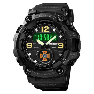 Часы наручные Patriot 004BKDSNS ДСНС Черные + Коробка.