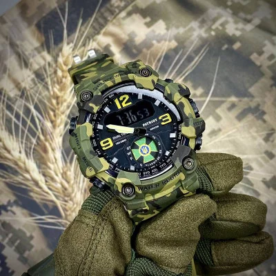Часы наручные Patriot 004CMGRDPS ДПС Зеленый камуфляж + Коробка.