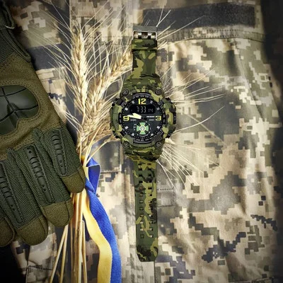 Часы наручные Patriot 004CMGRDPS ДПС Зеленый камуфляж + Коробка.