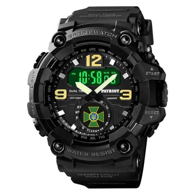 Часы наручные Patriot 004BKDPS ДПС Черные + Коробка.