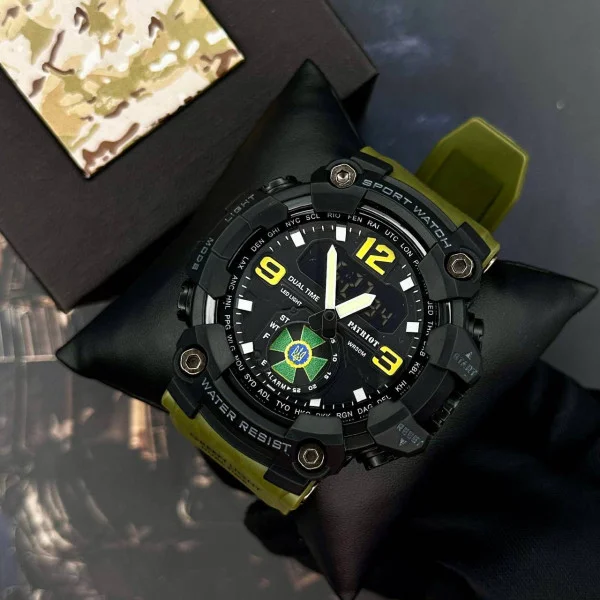 Годинник наручний Patriot 004AGDPS ДПС Зелені + Коробка. фото 3