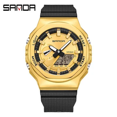 Чоловічий годинник Sanda 3167 Gold