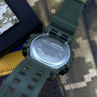 Наручные часы Patriot 004CMGRSBU СБУ Зеленый камуфляж + Коробка.