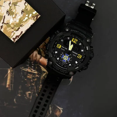 Часы наручные Patriot 004BKSBU СБУ Черные + Коробка.