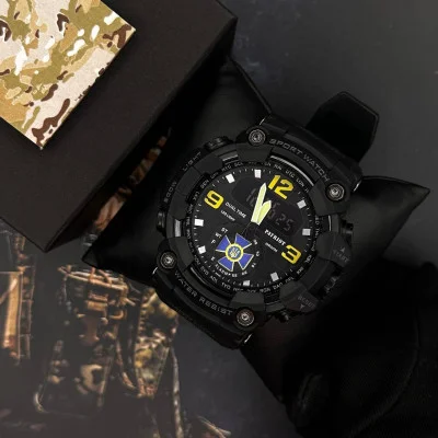 Часы наручные Patriot 004BKSBU СБУ Черные + Коробка.