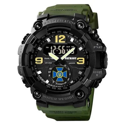 Часы наручные Patriot 004AGSBU СБУ Зеленые + Коробка