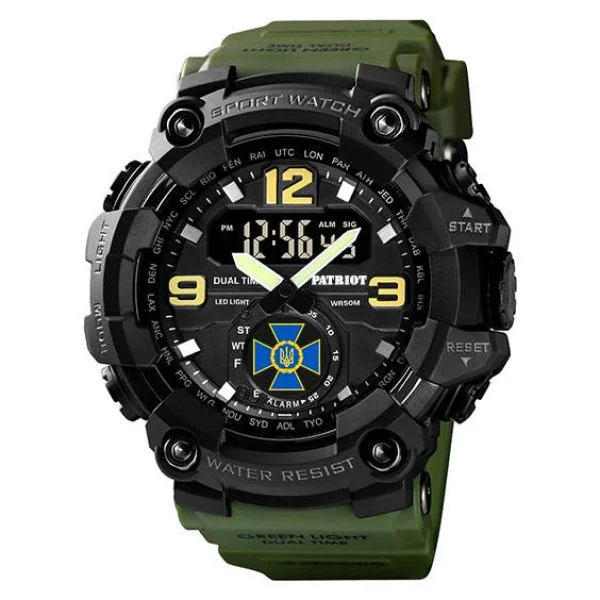 Часы наручные Patriot 004AGSBU СБУ Зеленые + Коробка фото 3