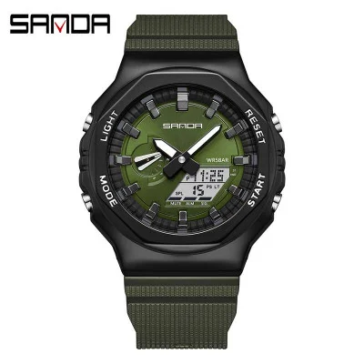 Чоловічий годинник Sanda 3167 Army Green