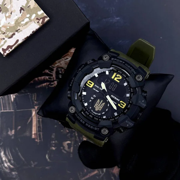 Годинник наручний Patriot 004AGUAGD Тризуб золото Зелені + Коробка. фото 4