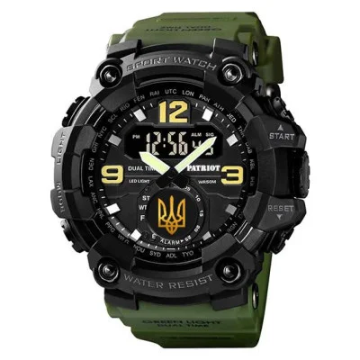 Часы наручные Patriot 004AGUAGD Трезубец золото Зеленые + Коробка.