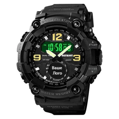 Часы наручные Patriot 004BK Ваше лого Черные + Коробка