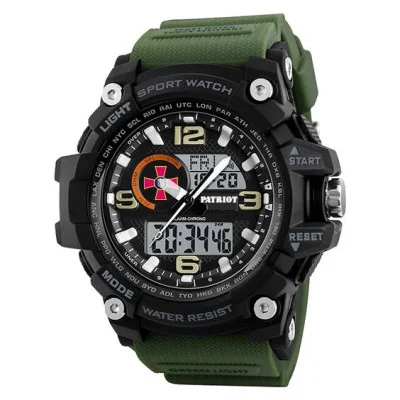 Часы наручные Patriot 012AGSU ВСУ Черные с зеленым + Коробка.
