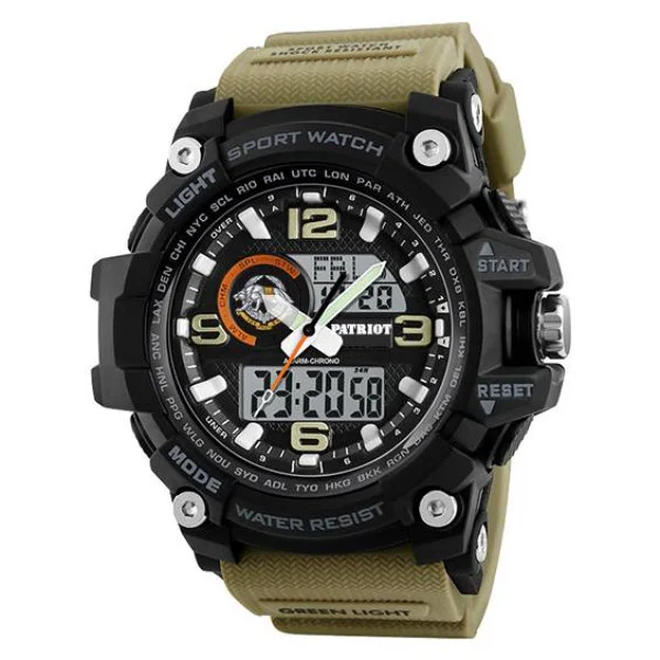 Часы наручные Patriot 012BKKHSSO ССО Черные из хаки + Коробка фото 3