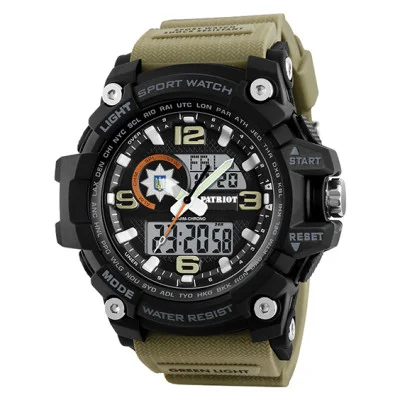 Годинник наручний Patriot 012BKKHPO Поліція Чорні з хакі + Коробка.