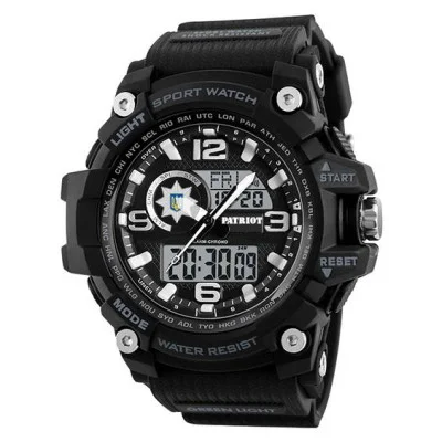 Часы наручные Patriot 012BKPO Полиция Черные + Коробка