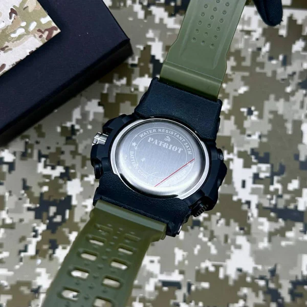 Годинник наручний Patriot 012AGDSNS ДСНС Чорні з зеленим + Коробка. фото 6