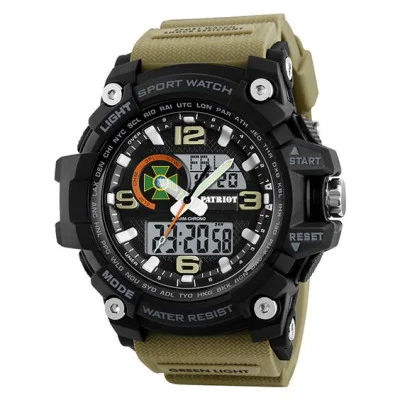 Годинник наручний Patriot 012BKKHDPS ДПС Чорні з хакі + Коробка