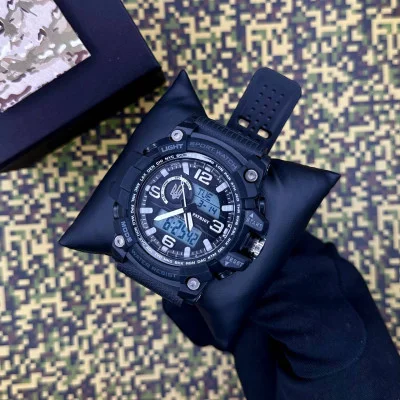 Годинник наручний Patriot 012BKUASI Тризуб срібло Чорні + Коробка.