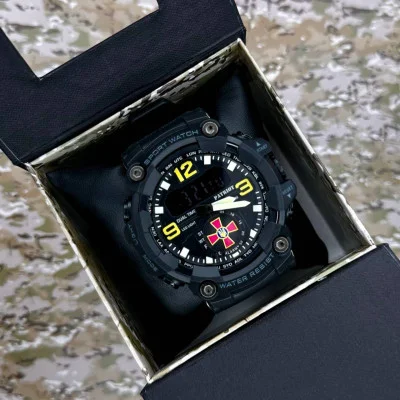 Годинник наручний Patriot 003BKSU ЗСУ Чорні + Коробка.