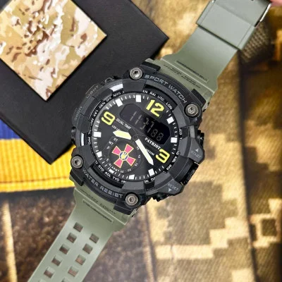 Часы наручные Patriot 003AGSU ВСУ Зеленые + Коробка.